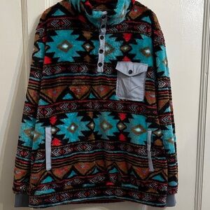 Men's Multicolor Patterned fleece